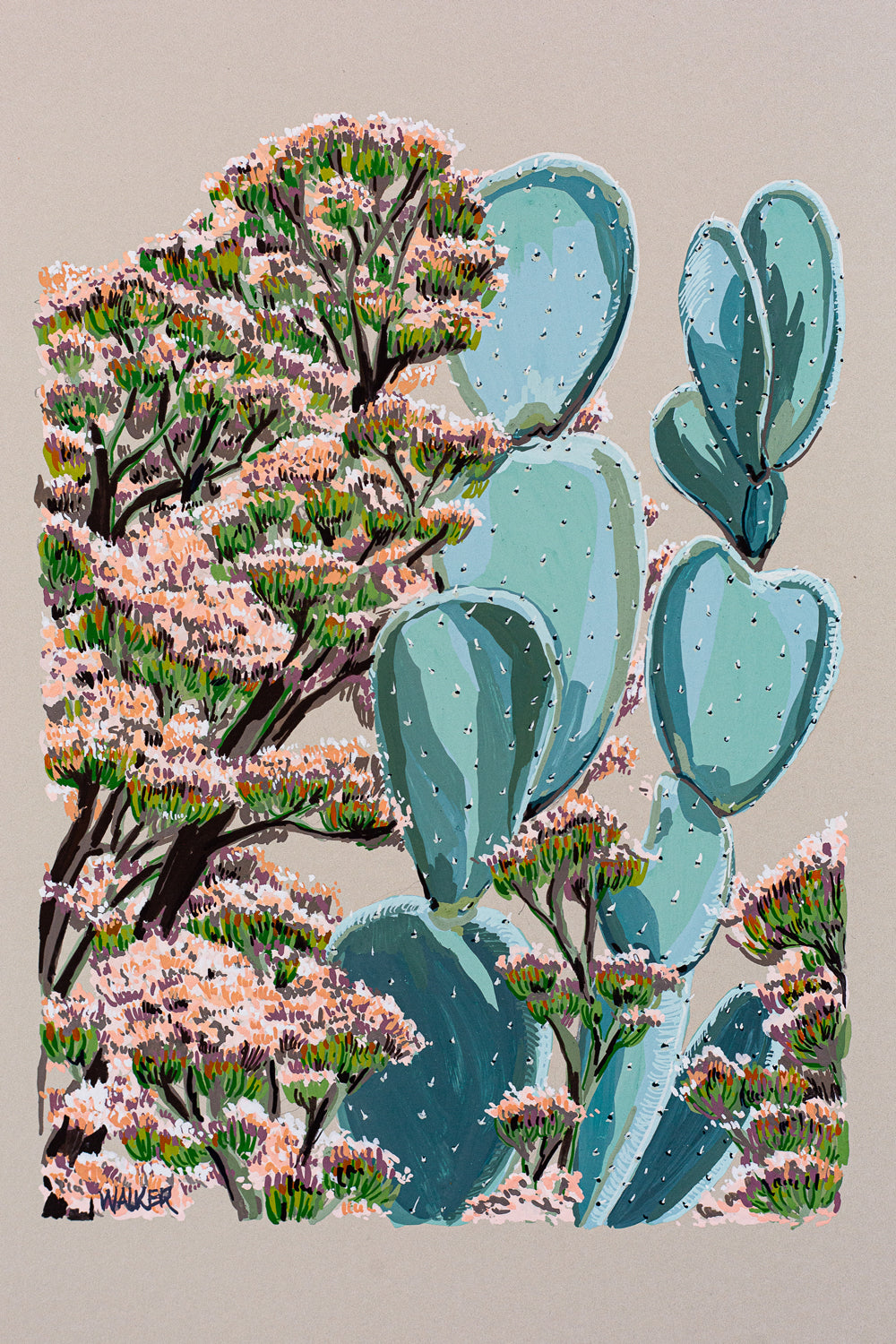 "BLUE OPUNTIA with JADE "