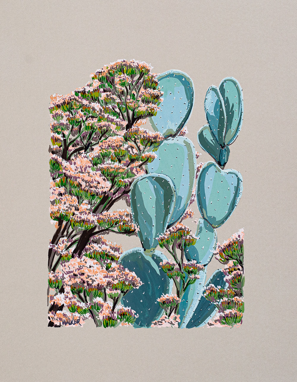 "BLUE OPUNTIA with JADE "