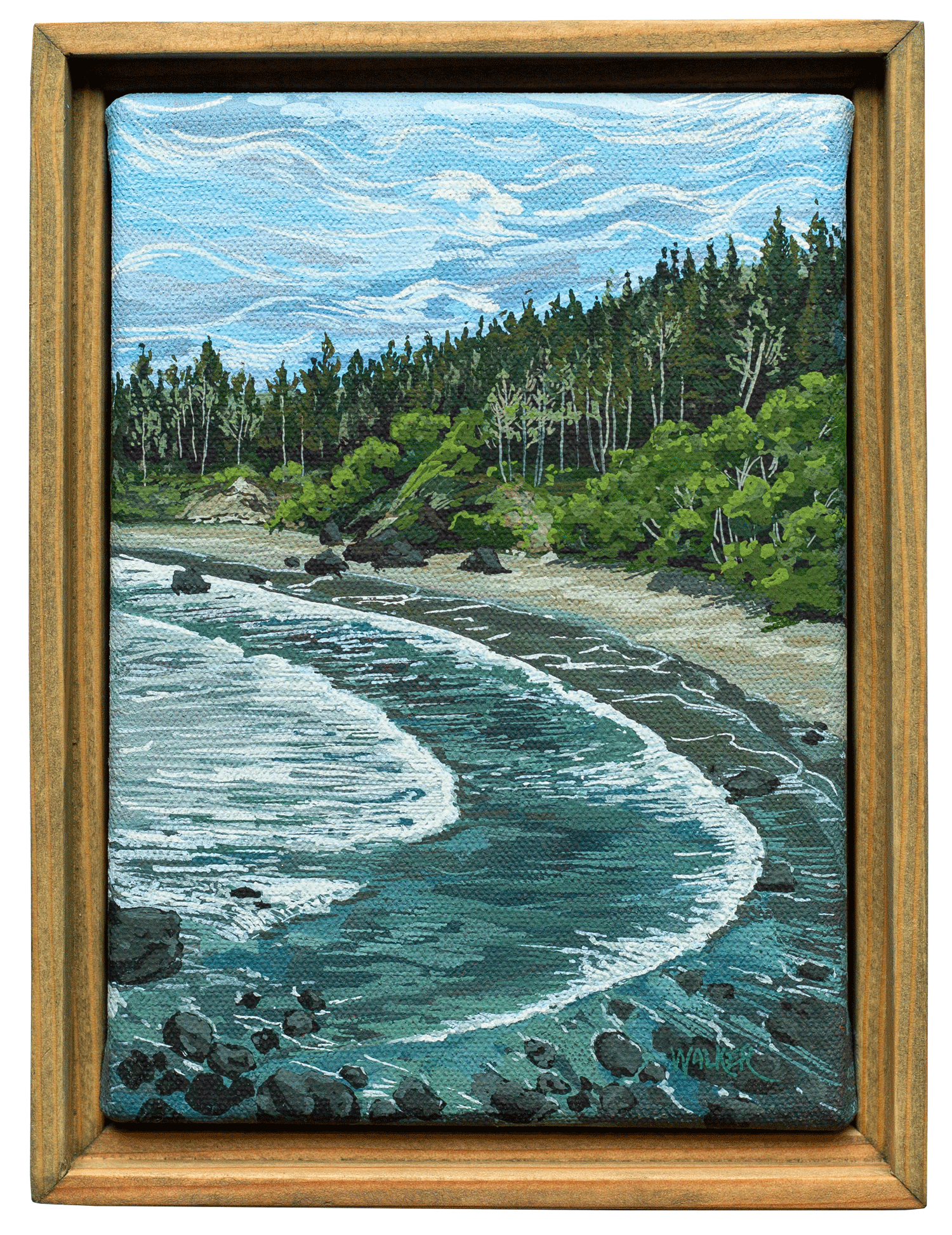 "CRESCENT MOON AT COLLEGE COVE" STUDY