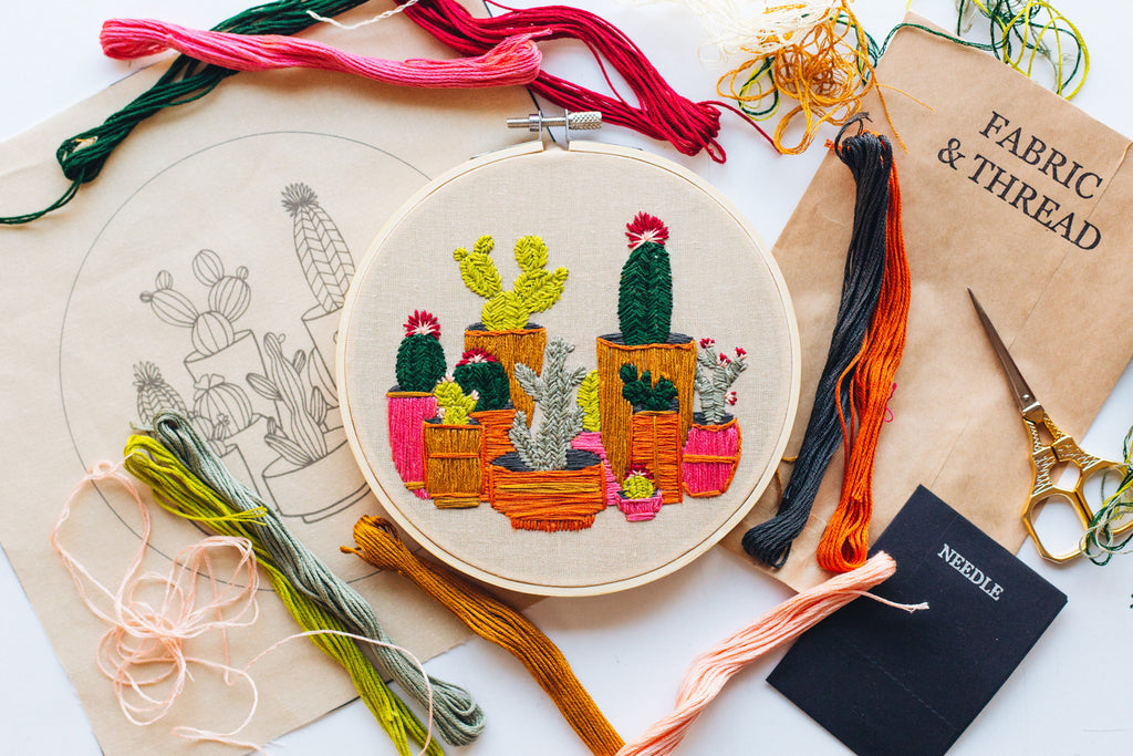 "Cactus Party" Hand Embroidery KIT
