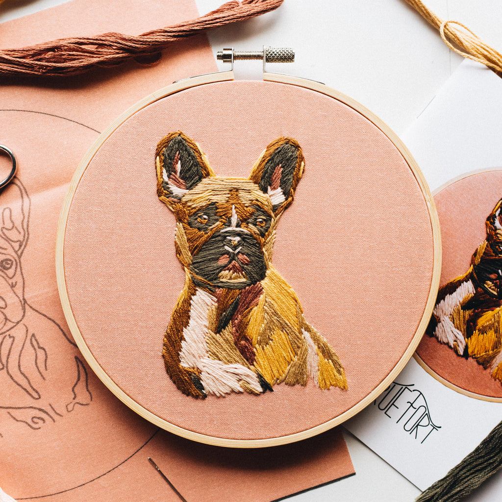 "Frenchie" Hand Embroidery KIT