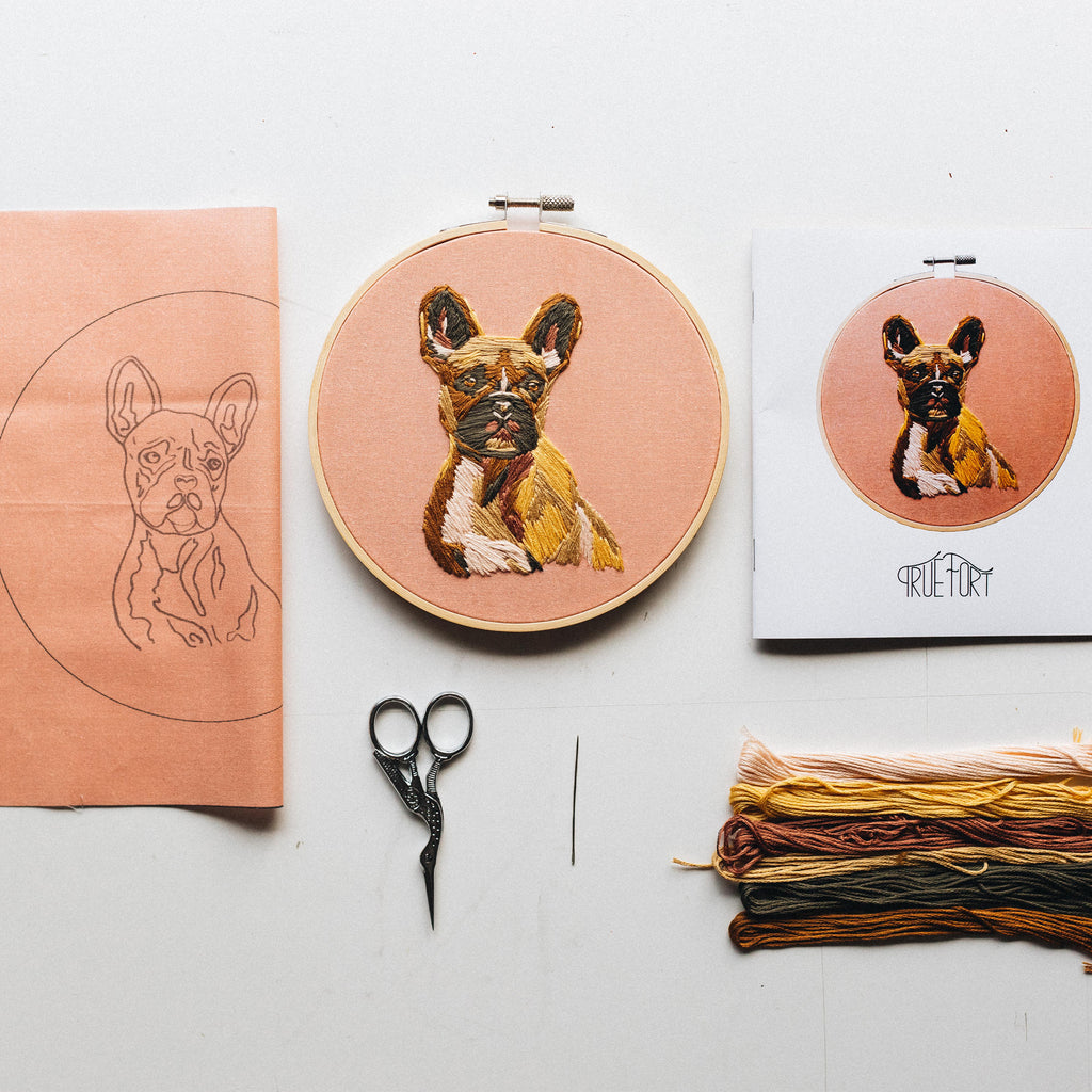 "Frenchie" Hand Embroidery KIT