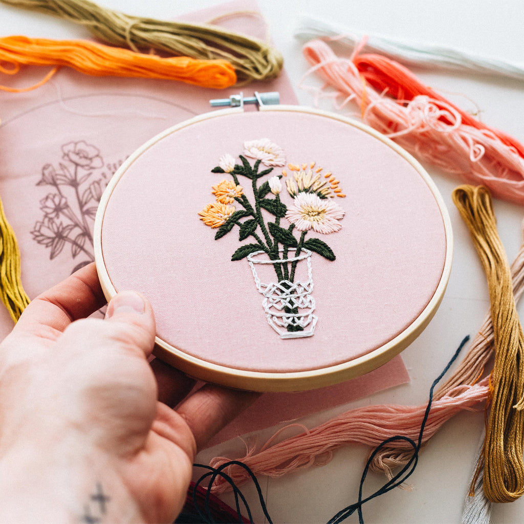 "Crystal Vase" Hand Embroidery KIT